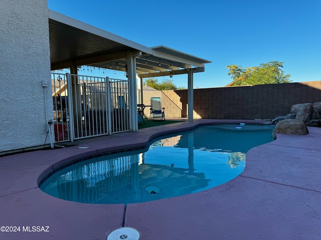 view of pool with a patio area