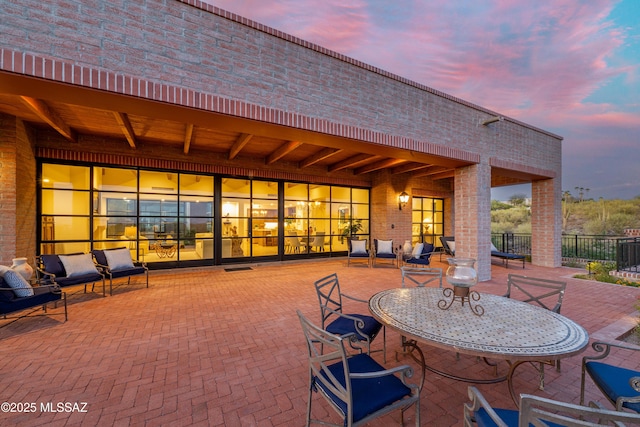 5200 N Camino Antonio, Tucson, AZ 85718 - patio terrace at dusk with fence