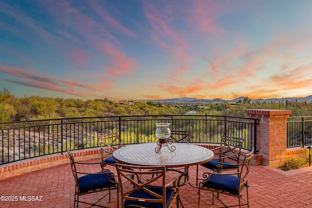 5200 N Camino Antonio, Tucson, AZ 85718 - view of patio with outdoor dining space and a mountain view