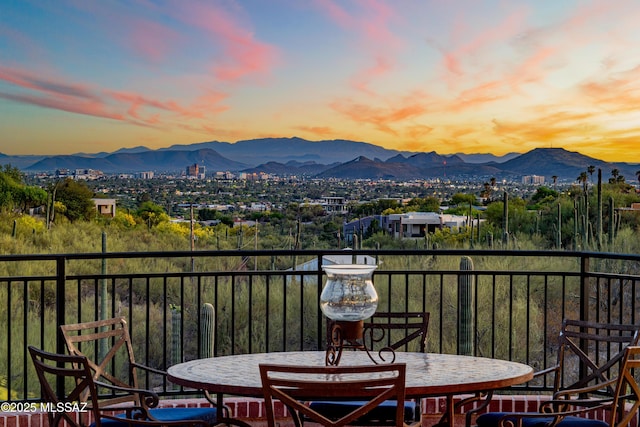 5200 N Camino Antonio, Tucson, AZ 85718 - balcony featuring outdoor dining space and a mountain view