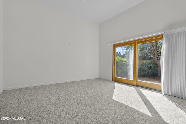 view of carpeted spare room