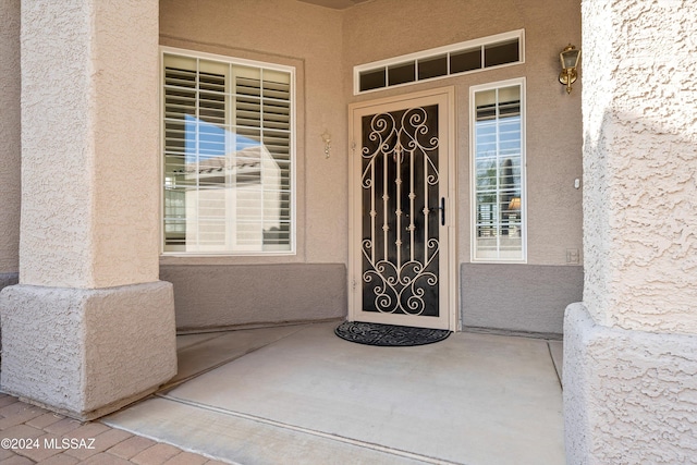 view of doorway to property