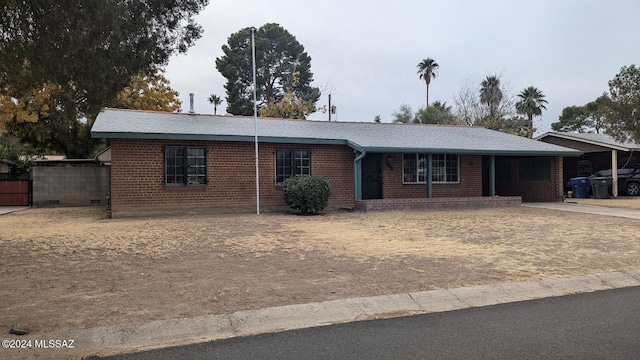 view of ranch-style home