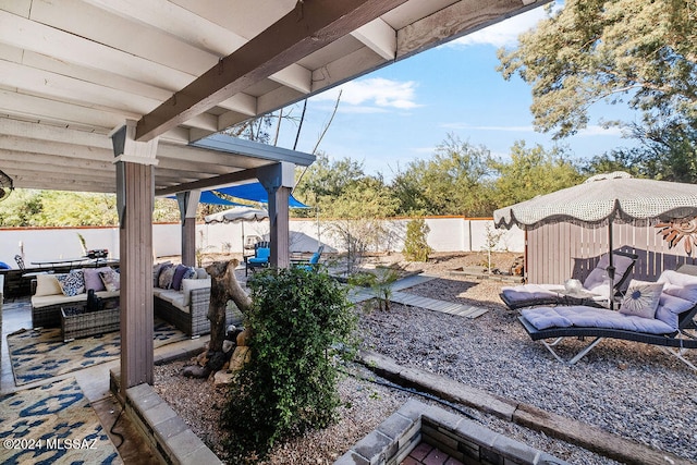 view of patio / terrace featuring outdoor lounge area