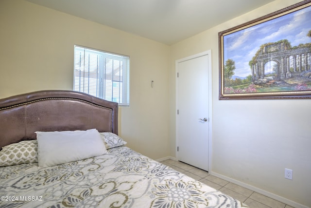 view of tiled bedroom