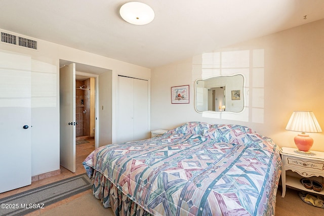 bedroom featuring a closet