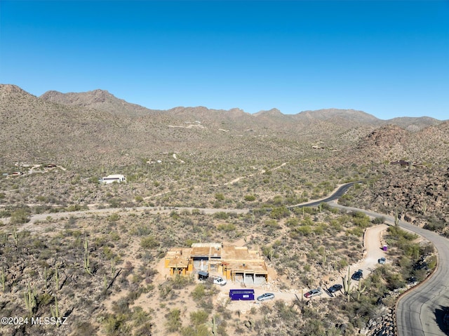 aerial view featuring a mountain view