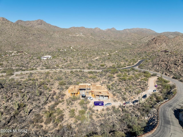 aerial view featuring a mountain view