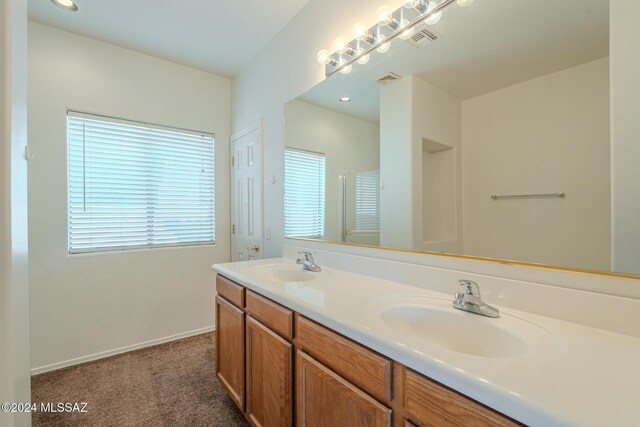 bathroom featuring plus walk in shower