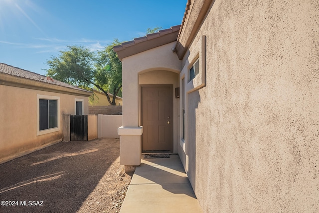 view of property entrance