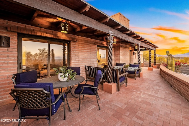 view of patio / terrace featuring outdoor dining area