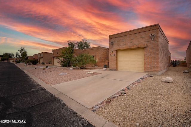 view of front of home featuring a garage