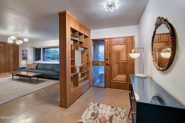 entryway featuring concrete floors