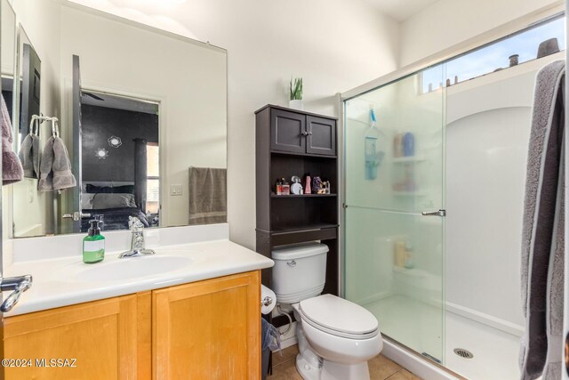 21330 E Reunion Rd, Red Rock, AZ 85145 - bathroom featuring ensuite bath, a stall shower, vanity, and plenty of natural light