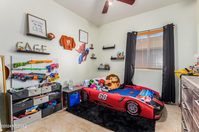 21330 E Reunion Rd, Red Rock, AZ 85145 - tiled bedroom featuring ceiling fan