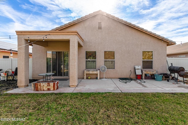 21330 E Reunion Rd, Red Rock, AZ 85145 - rear view of property with stucco siding and a patio