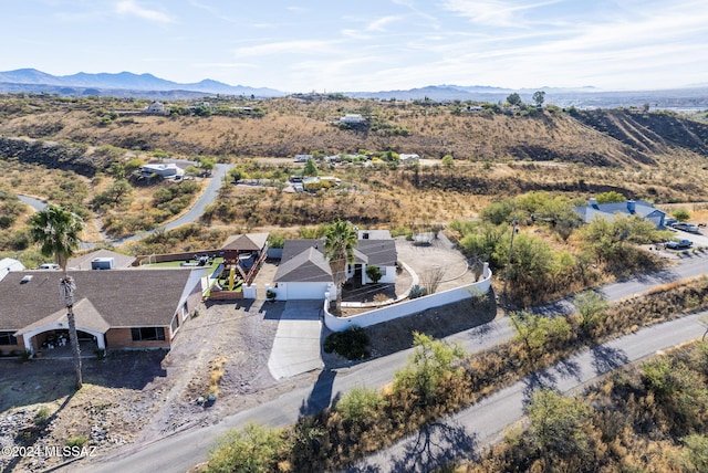 aerial view featuring a mountain view