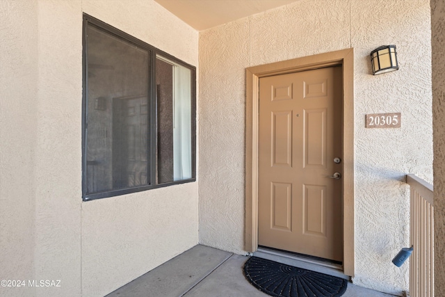 view of doorway to property