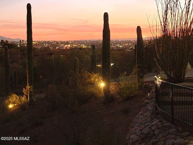 view of nature at dusk