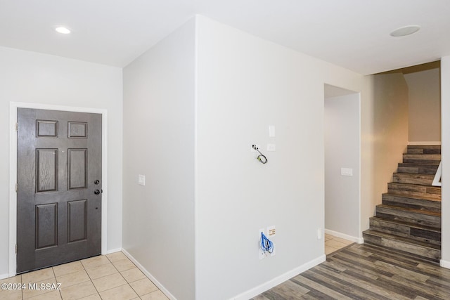 entryway featuring wood-type flooring