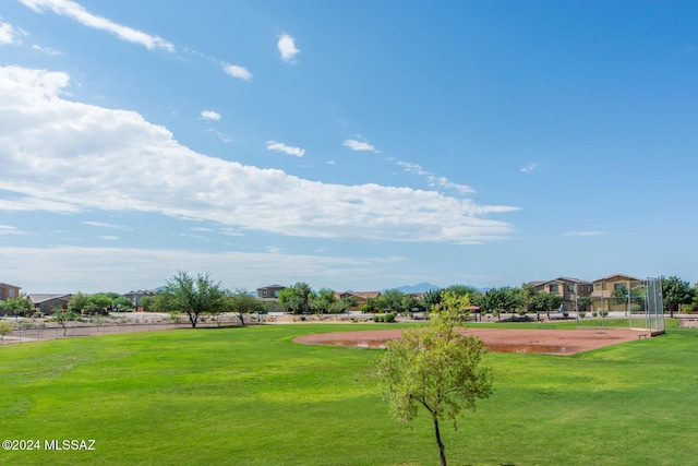 view of community featuring a lawn