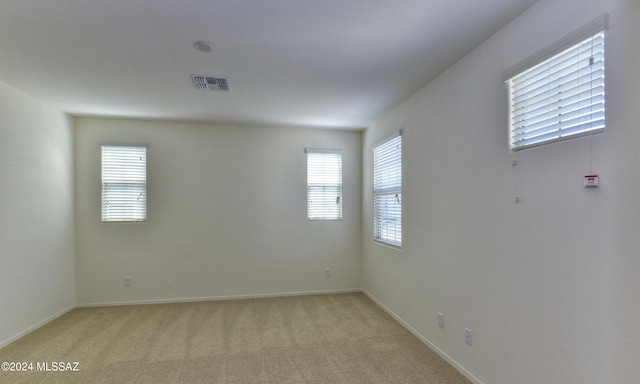 view of carpeted spare room