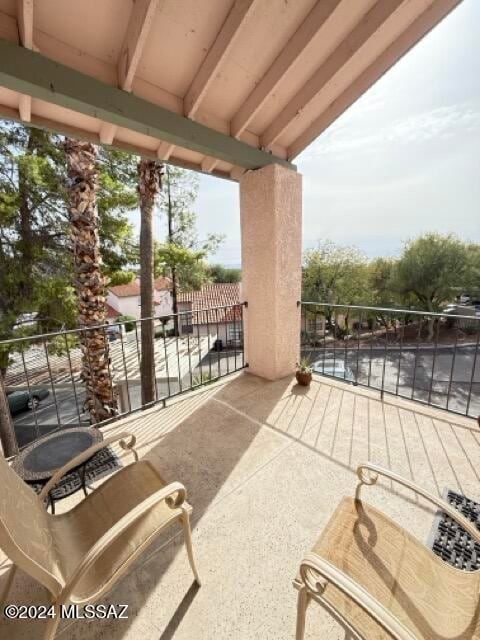 view of patio / terrace with a balcony