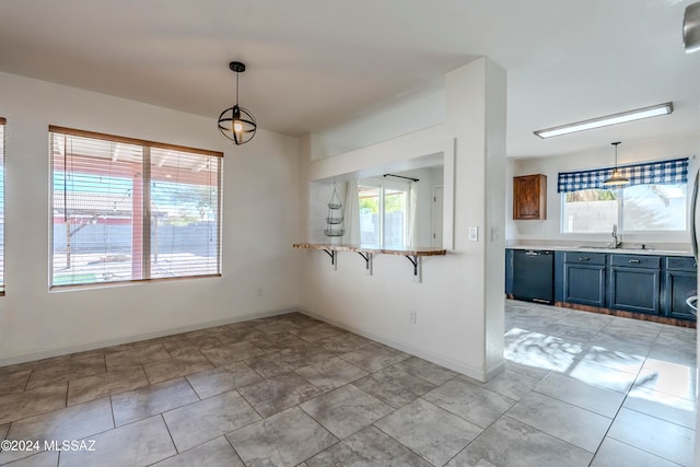 unfurnished dining area featuring sink