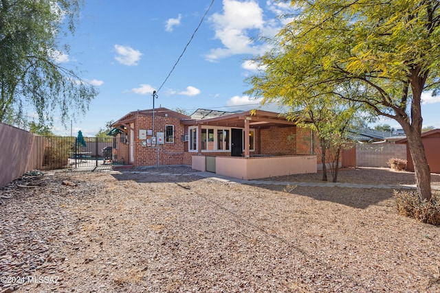 view of rear view of property