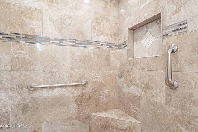 details with tiled shower