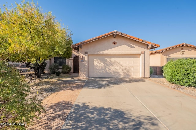 view of front of house featuring a garage