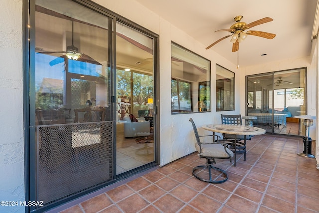 view of sunroom / solarium