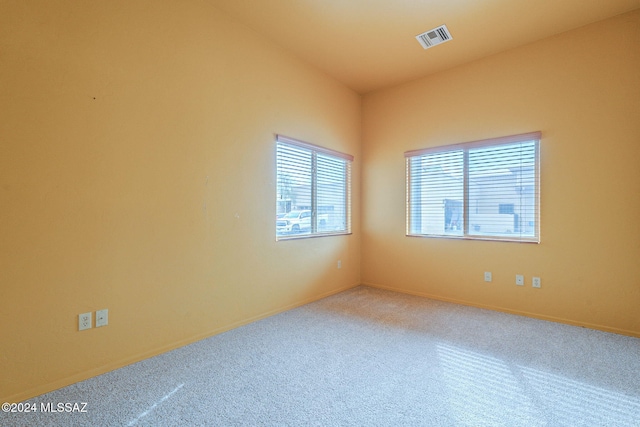 view of carpeted spare room