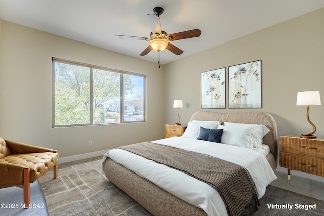 bedroom with ceiling fan