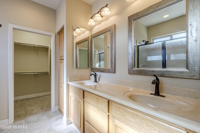 bathroom with vanity