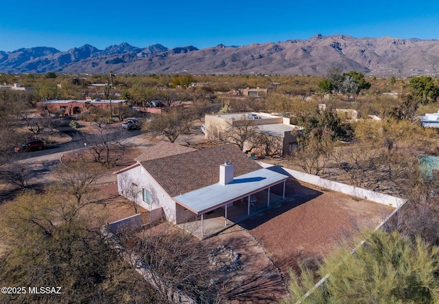 aerial view featuring a mountain view