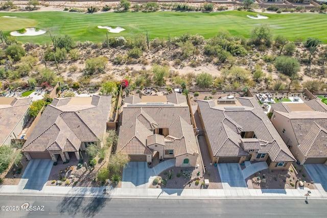 bird's eye view featuring view of golf course