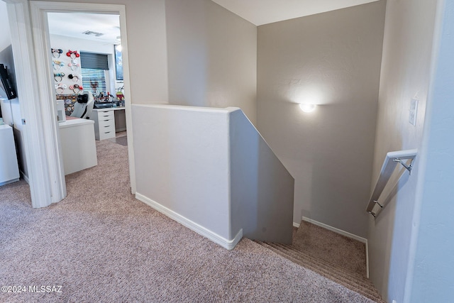 interior space featuring carpet flooring