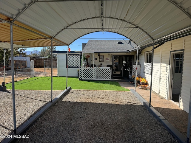 view of yard with a patio area