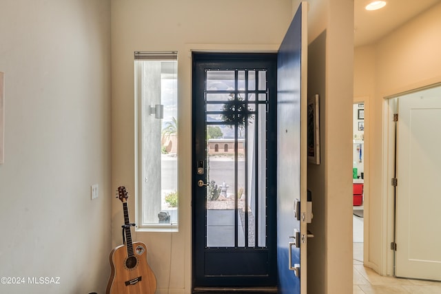 view of tiled entrance foyer