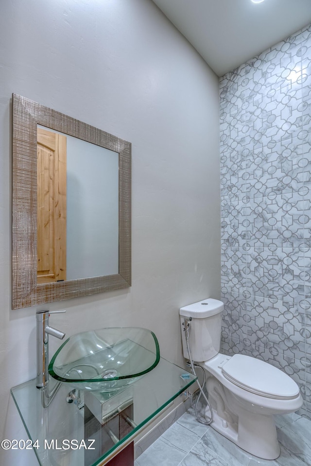 bathroom with toilet and sink