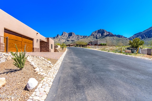 view of street featuring a mountain view