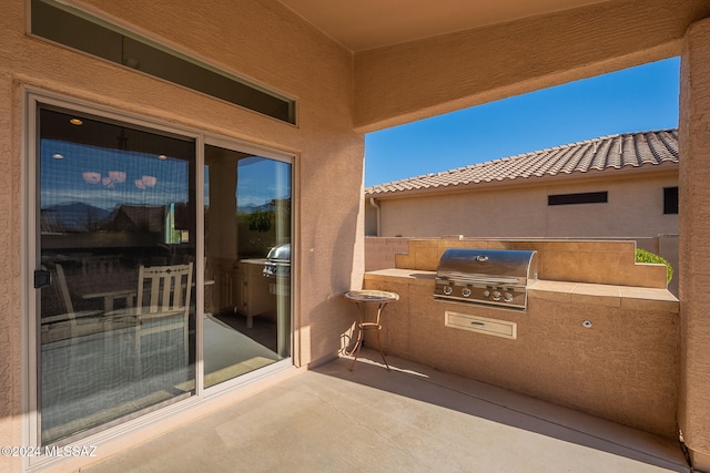 view of patio with grilling area