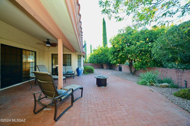 view of patio featuring central AC unit