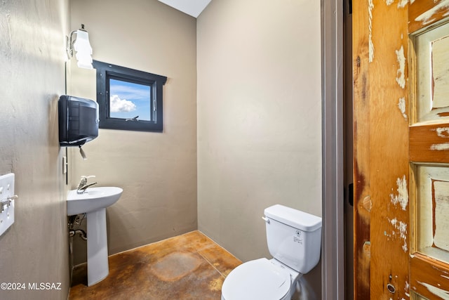 bathroom with sink and toilet