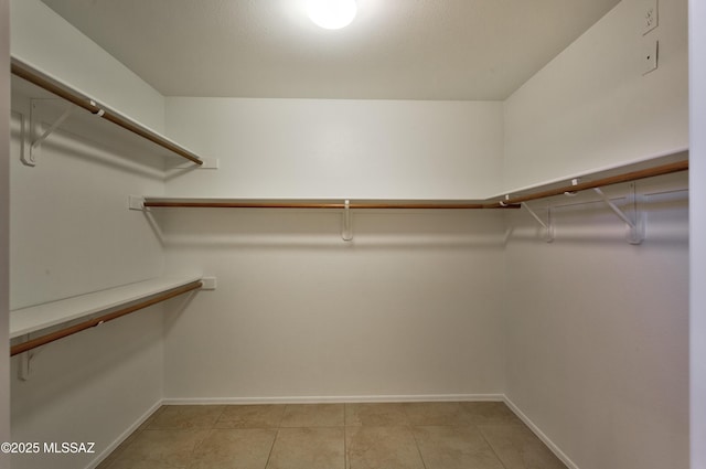 view of walk in closet