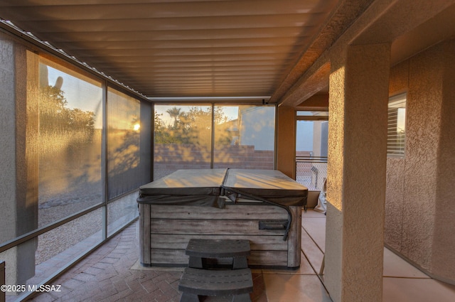 view of sunroom