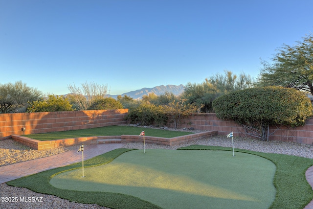 view of property's community with a mountain view