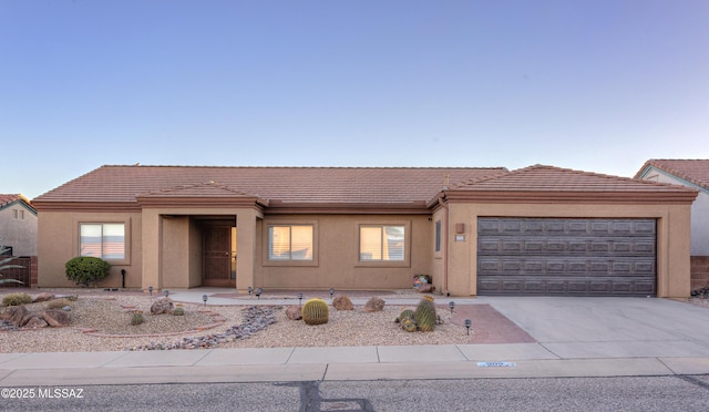 view of front of house featuring a garage