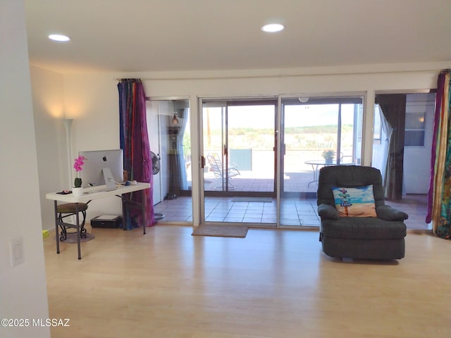 interior space featuring hardwood / wood-style floors